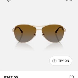 Like new burberry Gold Aviator Sunglasses